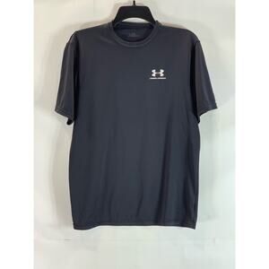 UNDER ARMOUR Men's Black Crewneck Short Sleeve Active T-Shirt SZ M
